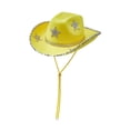 thumbnail image 5 of RUINIXCW Women Cowboy Hat Shinny Rhinestone Star Cowgirl Hat Wide Brim Diamond Felt Western Hat Wedding Music Carnival Dress-up Party Costume Accessories, 5 of 7