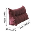 thumbnail image 2 of Large Wedge Reading Pillow for Adults - Triangular Backrest Cushion with Removable Cover (24x20x8 in) - Bed Rest Pillow for Sitting Up, Reading, Lumbar Support in Bed or Daybed, 2 of 5