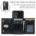 thumbnail image 2 of Allytech Glitter PU Leather Case for Samsung Galaxy S23 FE, Detachable Magnetic 2 in 1 Wallet Kickstand Case with Zipper Pocket & Card Holder, Shockproof Anti-Scratch Protective Case - Black, 2 of 11