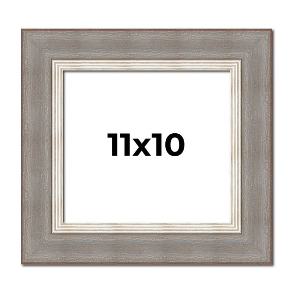 11x10 Frame Grey Real Wood Picture Frame Width 2.75 Inches | Interior Frame Depth 0.5 Inches |