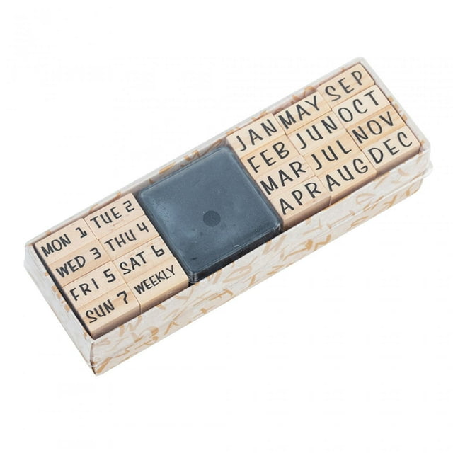 Lipstore 40 Pcs Tampons en Bois Alphabet Chiffres pour Planificateur Heureux Fabrication de Cartes