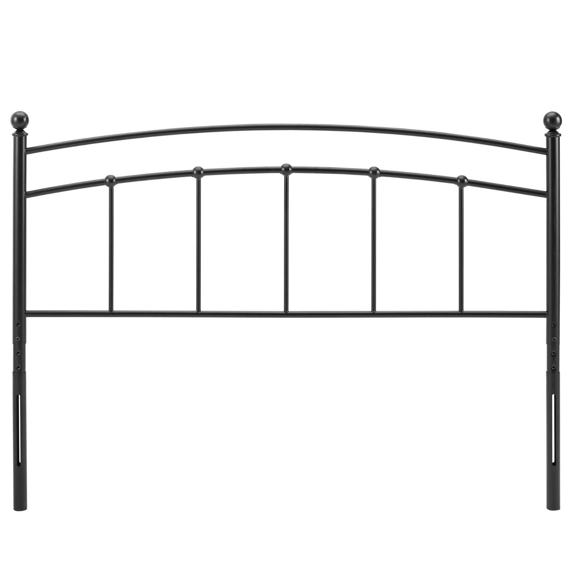 Modway Abigail Modern Farmhouse Full Metal Spindle Headboard in Black