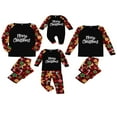 thumbnail image 1 of Matching Family Christmas Pajamas Set Gingerbread Man Printed Sleepwear Loungewear, 1 of 6