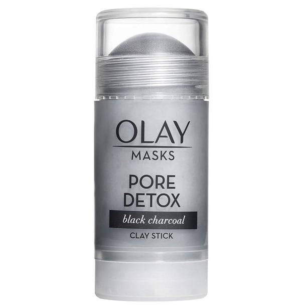 Mascarilla facial Olay Clay Charcoal Pore Detox Black 50 ml en barra