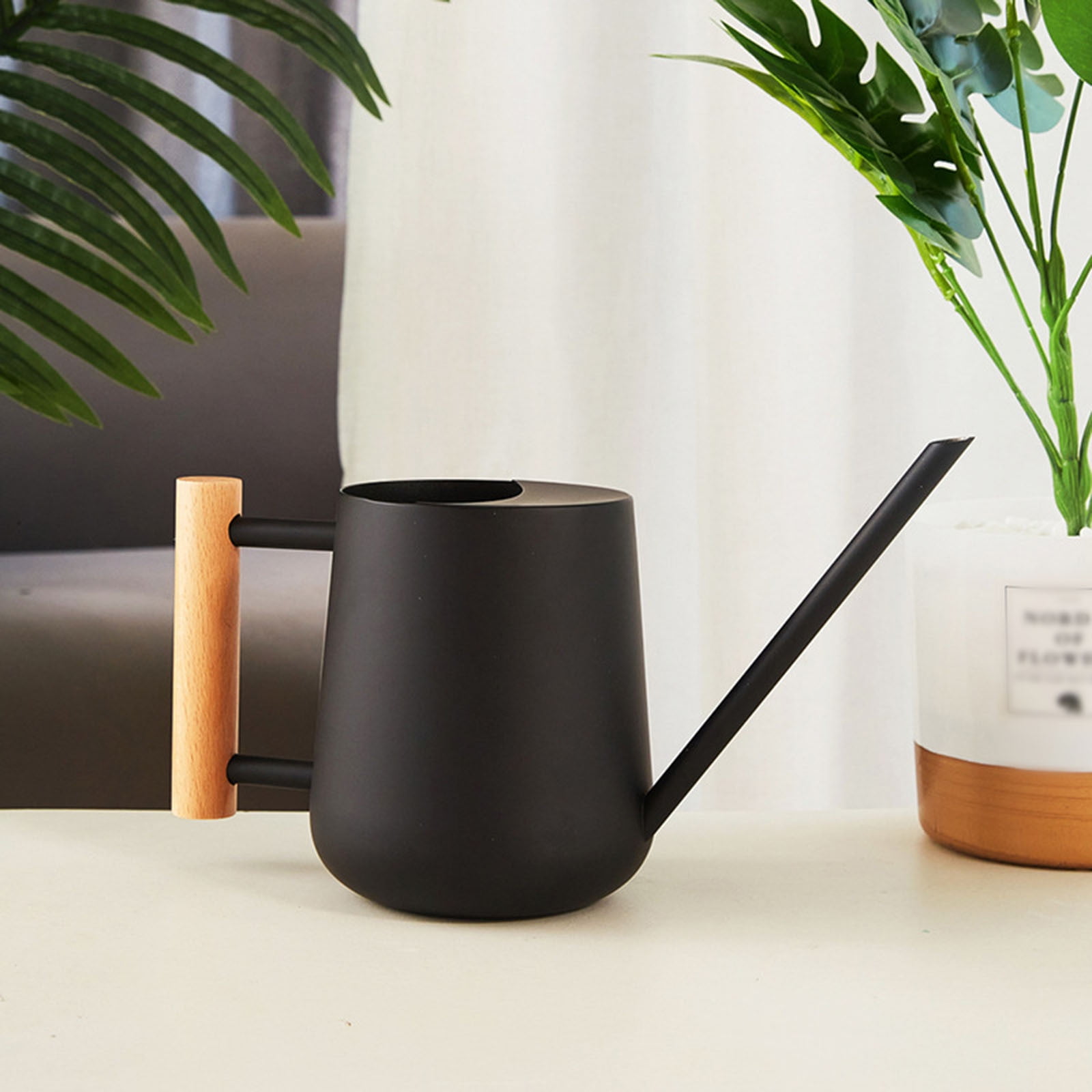Stainless Steel Watering Can - Durable Indoor Gardening Tool for Efficient Care Long Spout Design for Precision Watering in Living Spaces