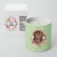 thumbnail image 2 of Carolines Treasures CK4381CDL Newfoundland Soy Candle 10 oz Decorative Gift Scented Soy Candles for Home Green Flowers, 2 of 2