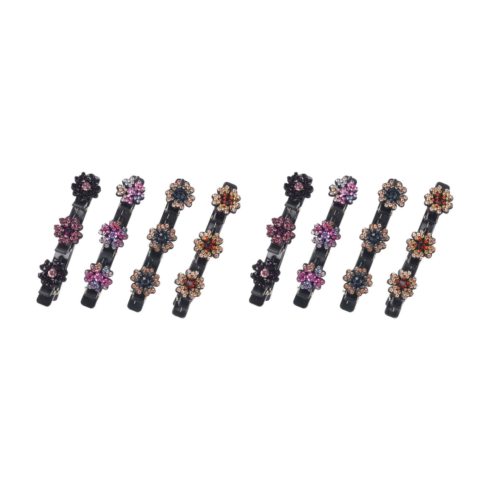 8 4PC Braided Hair Clips Broken Hair Braided Hair Clips Five Petal Lace