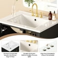 thumbnail image 4 of MODERNLUXE 24" Bathroom Vanity with Sink,Freestanding Bathroom Storage Cabinet with Door-Mounted Rack,1 Soft Closing Door & 3 Drawers, Undermount Bathroom Sink Combo Set for Small Space,Black, 4 of 11