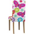 thumbnail image 2 of Funda protectora para silla elástica ABPHQTO con mariposas y flores juego de 1, 2 of 4