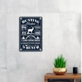 thumbnail image 4 of MUCHENGGIFT Funny Hunting Rules Metal Tin Sign Wall Decor Safety First Silence is Golden Retro Sign for Home Decor Gifts, 4 of 4