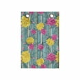 thumbnail image 1 of Flower Hanging Pocket Organizer, Retro Repetitive Pattern with Pink and Yellow Tone Roses on Striped Backdrop, Printed Polyester Storage Bag with Pockets, 14" x 20", Multicolor, 1 of 2