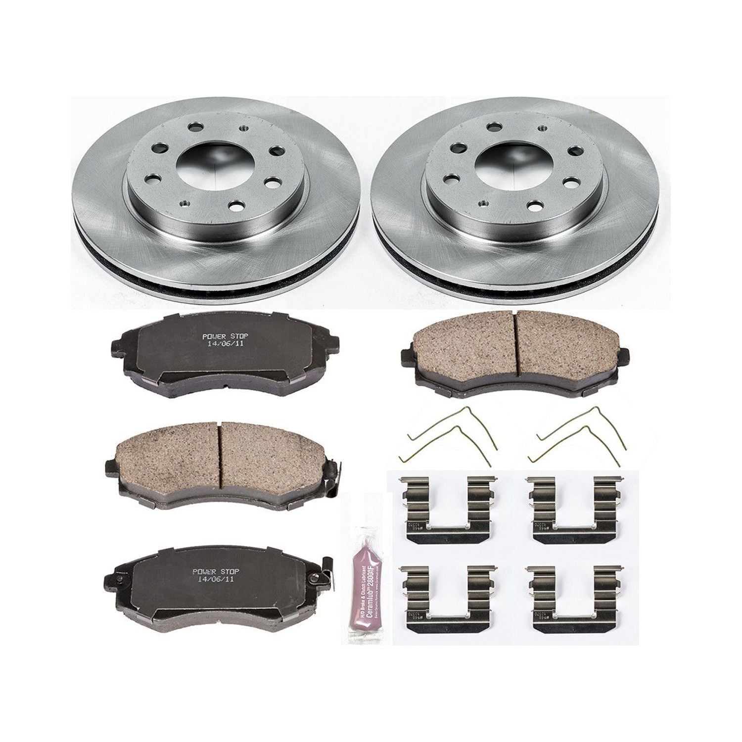 Power Stop Front Stock Replacement Brake Pad and Rotor Kit KOE1087