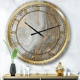 thumbnail image 3 of Designart Marbre blanc avec des veines Curley Grey et Gold horloge murale, 3 of 3