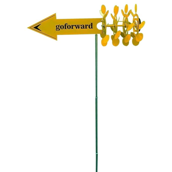 AMERTEER Iron Rotating Road Sign Windmill Stable Wind Catcher Park Road Guide Decoration Cute Animal Landscape Ornament