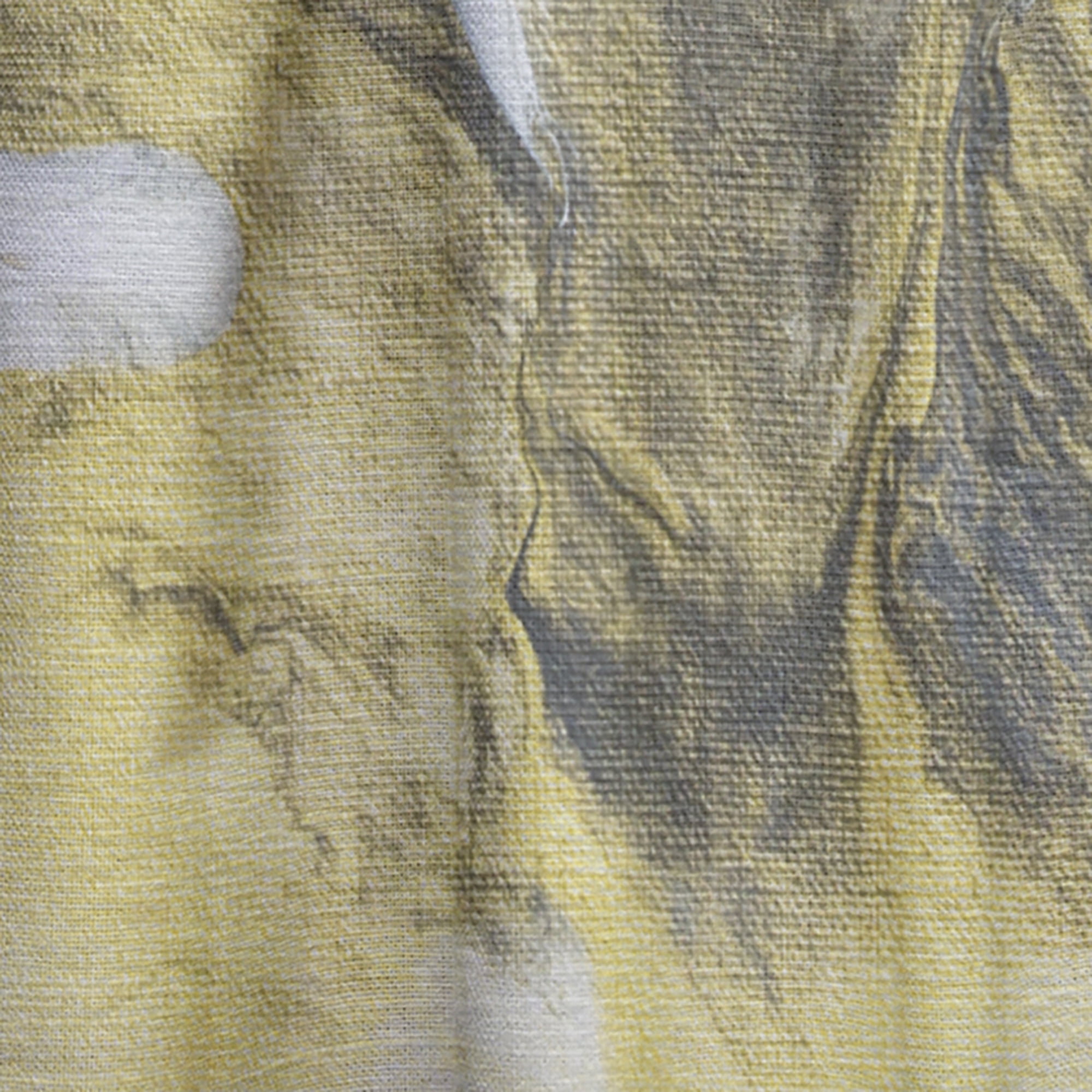 Designart 'Yellow Marbled VII' Mid-Century Modern Curtain Panel