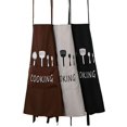 thumbnail image 4 of Delantal de cocina unisex Chefs impermeable con bolsillos Delantales para cocinar restaurante Trabajo BBQ Jardinería Elaboración Hornear Negro, 4 of 5