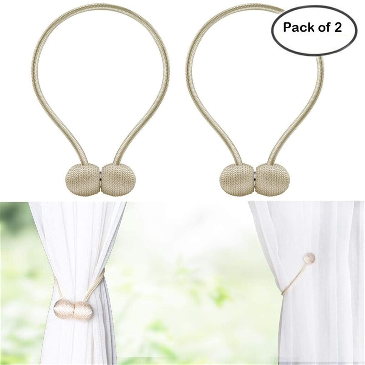 Curtain Tiebacks, Magnetic Curtain Buckle -17 Inch Strong Magnetic Window  Clips Tie Band Backs Holders, European Style Simple Modern