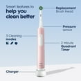 thumbnail image 5 of Oral-B Pro 1000 Rechargeable Electric Toothbrush, Pink, 1 Count, Adults and Children 3+, 5 of 10