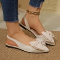 thumbnail image 5 of Bkhluea Women Bow Accent Slingback Ballet Flats Comfortable Footwear For Office Work Party Daily Casual Outdoor Activities, 5 of 7