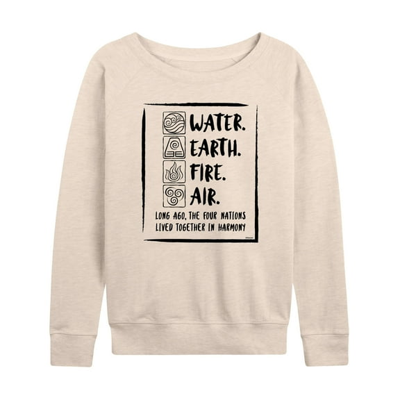 Avatar - The Last Airbender - Elements Harmony - Women's Lightweight French Terry Long Sleeve Shirt