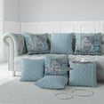 thumbnail image 5 of Mughal Paradise Indoor/Outdoor Pillow in Mint 18x18, 5 of 6