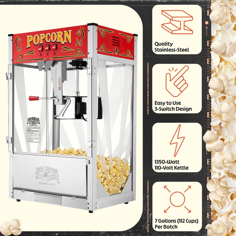 Great Northern Popcorn 16oz Tabletop Popcorn Machine with Warming