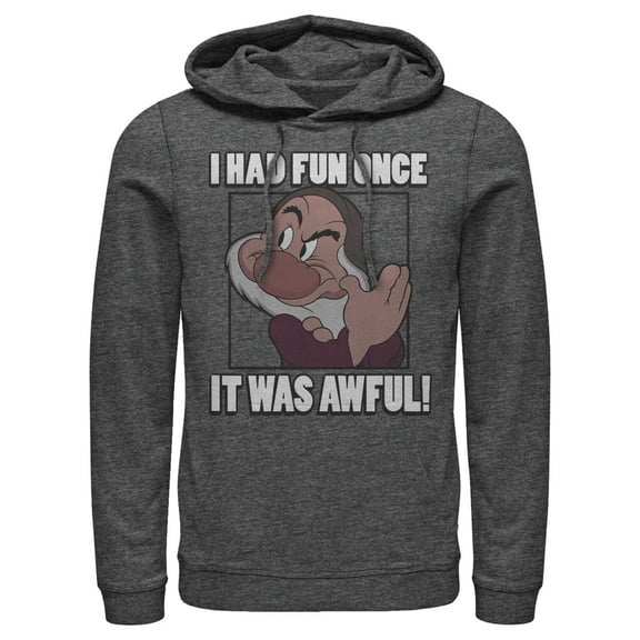 Men's Snow White and the Seven Dwarfs Grumpy I Had Fun Once Pull Over Hoodie