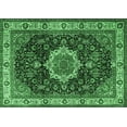 thumbnail image 1 of Ahgly Company Indoor Rectangle Medallion Emerald Green Traditional Area Rugs, 4' x 6', 1 of 4