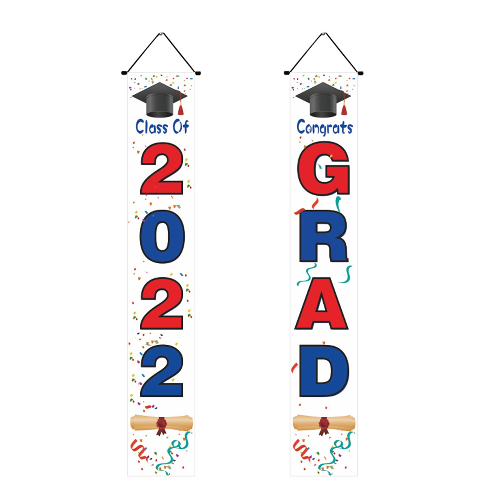 Graduation Party Decoration Banner Set, 2022 Grad Graduation Porch Sign ...