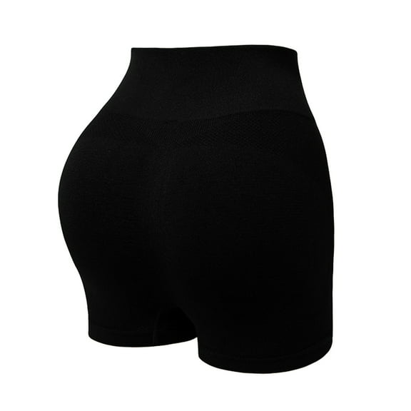 Yanyanz Yogalicious Leggings for Women, Women's Tummy Athletic Shorts Stretch Workout Biker Shorts Butt Lifting Scrunch Gym Shorts Black L