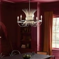 thumbnail image 2 of 6 Light Medium Chandelier In Homestead Style-19.5 Inches Tall And 29.25 Inches Wide-Brushed Nickel Finish    -Traditional Installation Kichler, 2 of 8