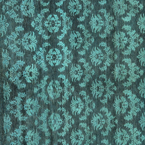 Ahgly Company Indoor Square Abstract Light Blue Modern Area Rugs, 3' Square