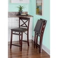 thumbnail image 2 of Linon Triena Wood X Back Folding 25" Counter Stool in Merlot, 2 of 17