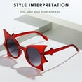 thumbnail image 3 of Fvsianol Punk Sunglasses Sunglasses Retro Bat Shape Sunglasses Unisex Punk Eyewear 1 Pair, 3 of 9