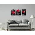 thumbnail image 6 of Red Canvas Wall Art Bedroom Wall Decor Black and White Zen Stones Spa Wall Art Rose Pictures for Living Room Kitchen Home Decorations Red Bathroom Accessories Flower Paintings Room Artwork, 6 of 7