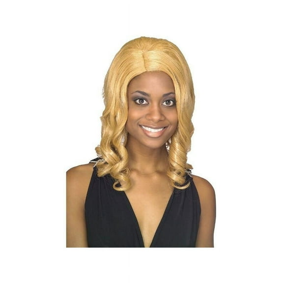 Adult Womens Runway Queen Black Diva Blonde Wavy Wig