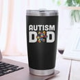 thumbnail image 3 of Stainless Steel Tumbler Autism Speaks Walk Autism Dad Insulated Travel Mug with Straw 20oz Water Coffee Cup, 3 of 6