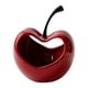 thumbnail image 2 of Adorno de Manzana de Cerámica con Forma de Corazón | Decoración Navideña Roja con Tallo de Metal Plateado o Negro | Llavero para Recibidor | Decoración Navideña Moderna para Sala de Estar, 2 of 6