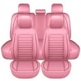 thumbnail image 2 of OTOEZ Universal Car Seat Cover Pink PU Leather 5 Seats, Front Rear Seat Protector Full Set, Waterproof Cushion Fit Most Honda Toyota Chevy Ford Nissan Vehicle Truck SUV, 2 of 10