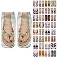A Pair of Socks Polyester 3D Pattern Manicure Print Socks Funny Hidden