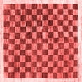 thumbnail image 1 of Ahgly Company Indoor Square Checkered Red Modern Area Rugs, 5' Square, 1 of 4