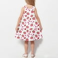 thumbnail image 4 of Ashirexll Robes Filles Sans Manches Col Rond Motif Imprimé Robe en Mélange de Coton Longueur Genou Rouge 9 Ans, 4 of 7