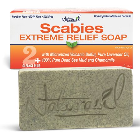Naturasil Scabies EXTREME Treatment Soap 10% Sulfur & 100% Pure Dead Sea Mud | 4 oz Bar
