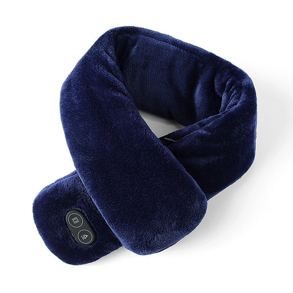 ZOELNIC USB Heated Scarf, Electric Heating Scarf for Men Women Waterproof Massage Heated Neck Wrap with Three-speed Temperature Control Warming Scarf, Dark Blue