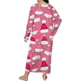 thumbnail image 4 of siminseming Chemises de Nuit de Noël pour Femmes & Chemises de Nuit Grande Taille Robe de Nuit Décontractée Imprimé de Noël Mignon Manches Longues Col Rond Extensible Ample Vêtements Chaussures & Accessoires, 4 of 5