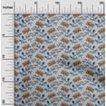 thumbnail image 1 of oneOone Georgette Viscose Fabric Leaves & Floral Block Fabric Prints By Yard 42 Inch Wide, 1 of 5