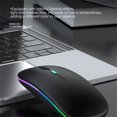thumbnail image 2 of 2.4G Wireless Mouse Usb Rechargeable Bluetooth RGB Silent Mouse with Backlight for Laptop iPad Black, 2 of 5