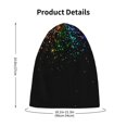 thumbnail image 4 of Xecao Night Rainbow Sparkles Print Beanie Hat Toddler Girls Boys, Baby Hats Winter Warm Knitted Thermal, Kids Winter Caps, 4 of 7