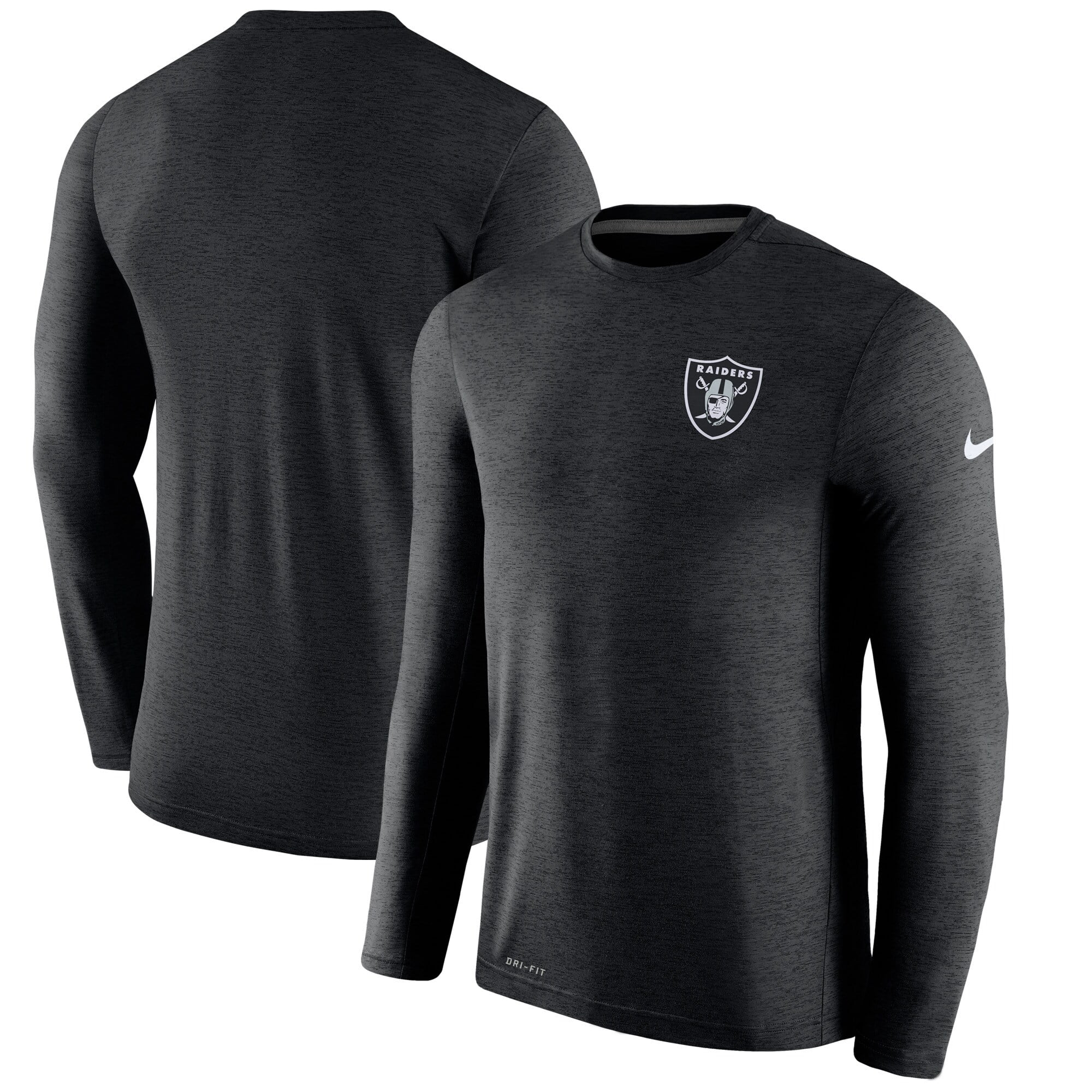 Las Vegas Raiders Nike Sideline Coaches Long Sleeve Performance T-Shirt ...