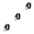 thumbnail image 3 of serony PU Durable Denim Men Belt With Scratch-resistant And Anti-corrosion Features Party No Burr Braided Coffee 120cm 3Set, 3 of 6